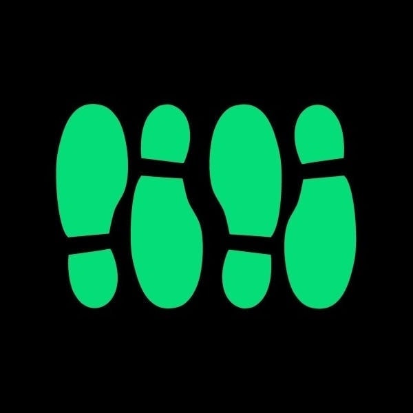 Night Signs - Glowing Footprints