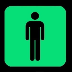 Night Signs - Luminous Male Toilet