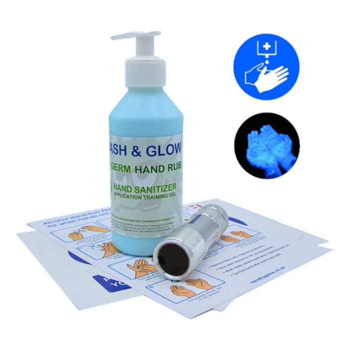 wash & glow hand rub training kit 2