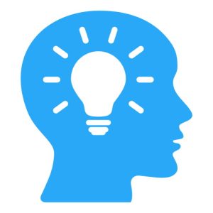 light bulb moment blue
